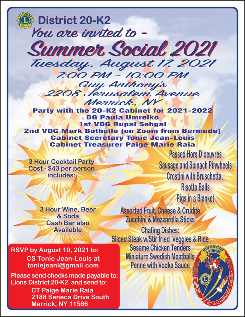 District 20-K2 Summer Social